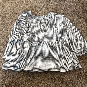 Sonoma Black and White Striped shirt.